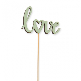 Holz-Stecker "love" 