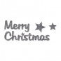 Filz-Sticker Schriftzge Frohe Weihnachten, Farbe: grau