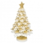 Deko-Aufsteller "Baum" mit Glitter, Farbe: Creme/Gold